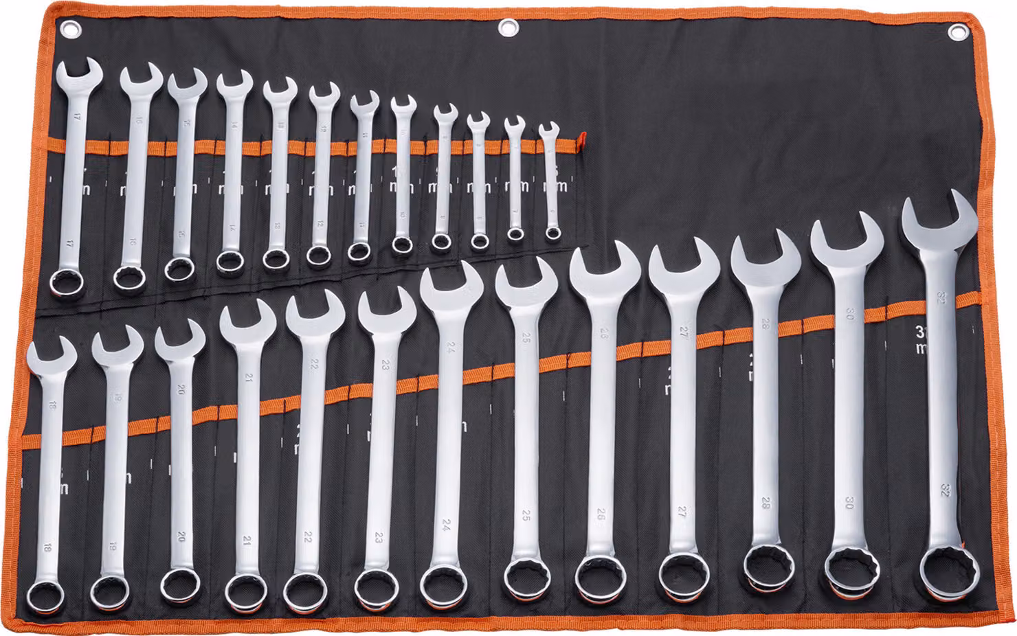 SucceBuy set di chiavi aperte da 25 pezzi, metriche, da 6 mm a 32 mm, con astuccio avvolgibile, adatto a varie attività come riparazioni auto, manutenzione meccanica e riparazioni domestiche.