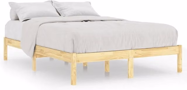 Letto matrimoniale moderno DESIGN IN in legno massello di pino bianco, L/P/H: 160 x 200 x 165,5 cm – 1