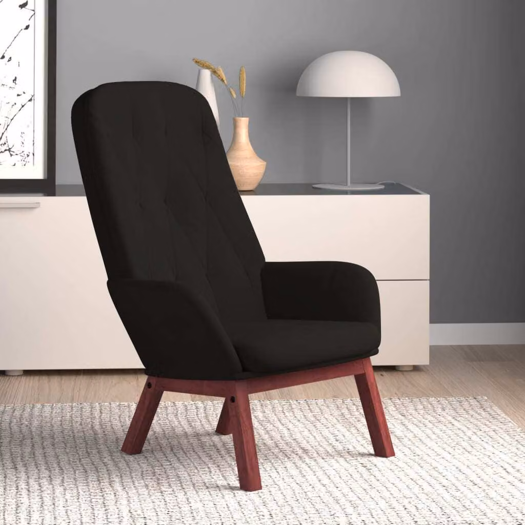 The Living Store Poltrona relax in velluto nero