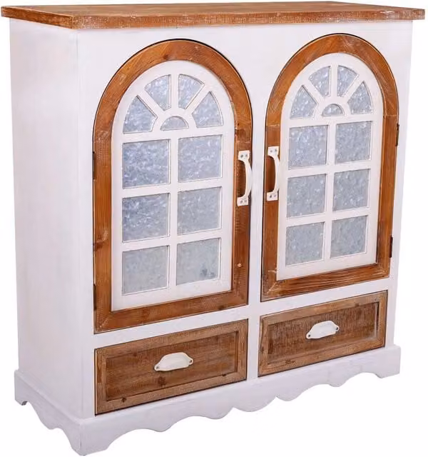 Credenza in legno bianco 90x35x90h