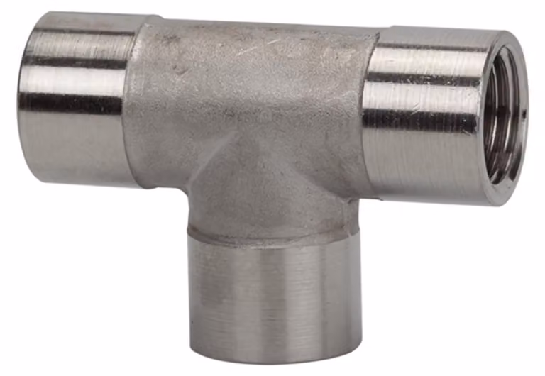 Raccordo a T Riegler, interno/interno/interno, G 3/8, acciaio inox 1.4404