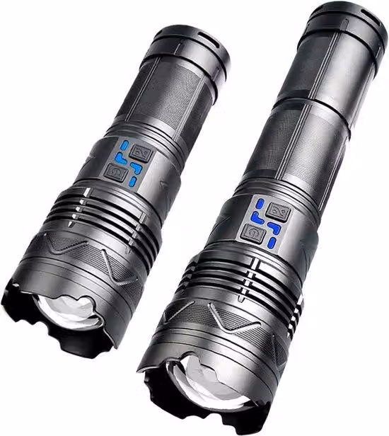 Torcia LED impermeabile da 100 W con zoom, ricaricabile
