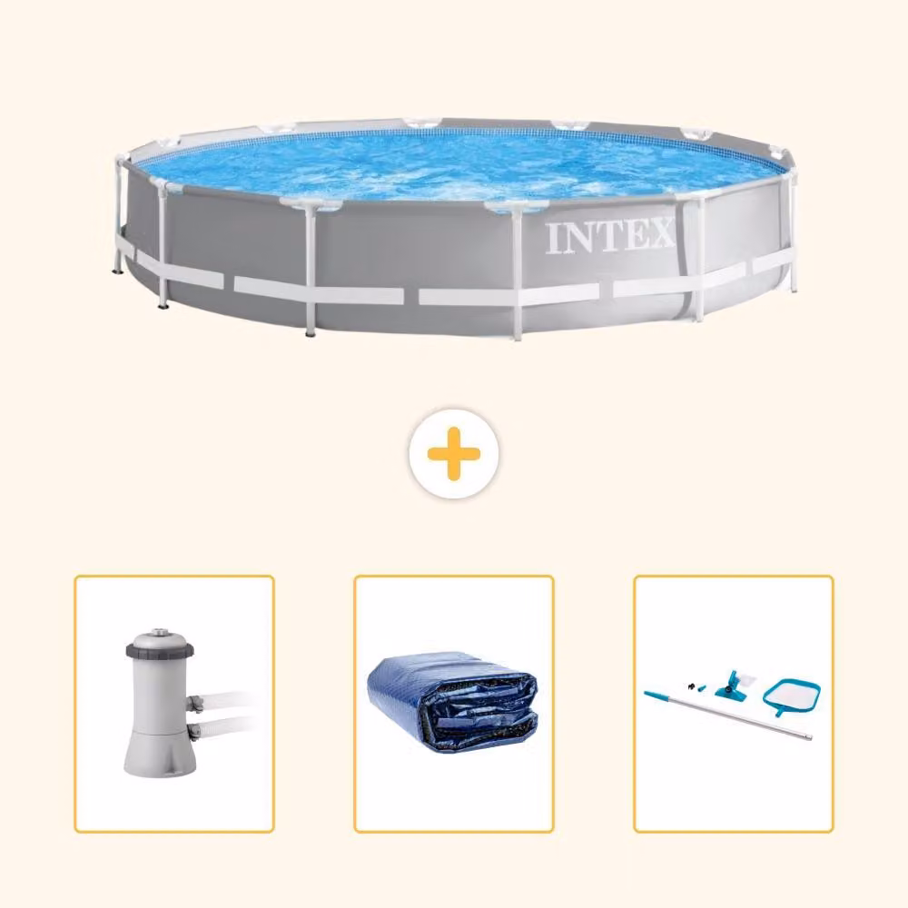 Struttura per piscina a forma di prisma - 366x76 cm - composta da 4 elementi - modello SCB78