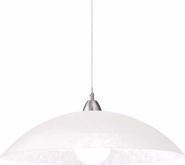 Sospensione Moderna Ideal Lux Lana in Vetro Bianco e Metallo Cromato con Attacco E27