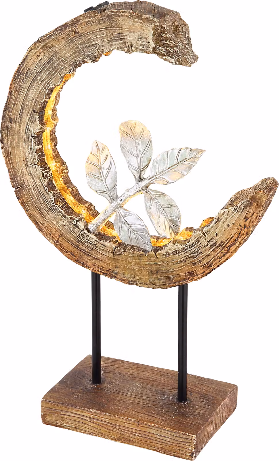 Globo Lighting Luce solare in plastica effetto legno, 24x LED