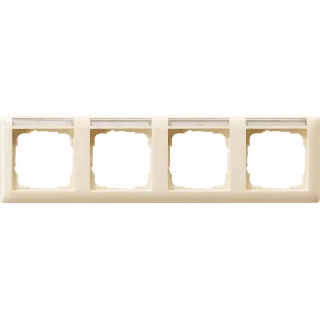 Gira 109401 Cornice di copertura quadrupla BSF orizzontale Standard 55 Bianco crema