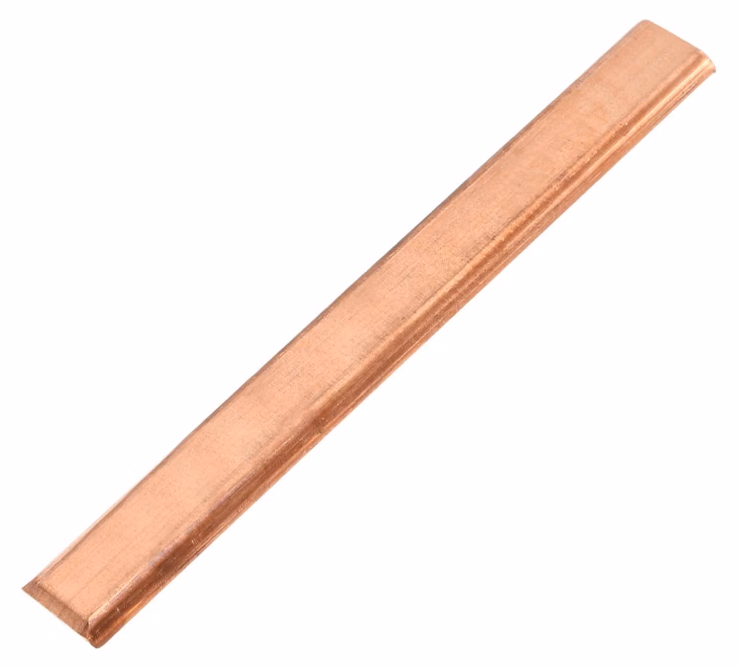 Striscia di rame piatta, dimensioni 203x25x6 mm, 1 pezzo, per sistemi di messa a terra e applicazioni architettoniche