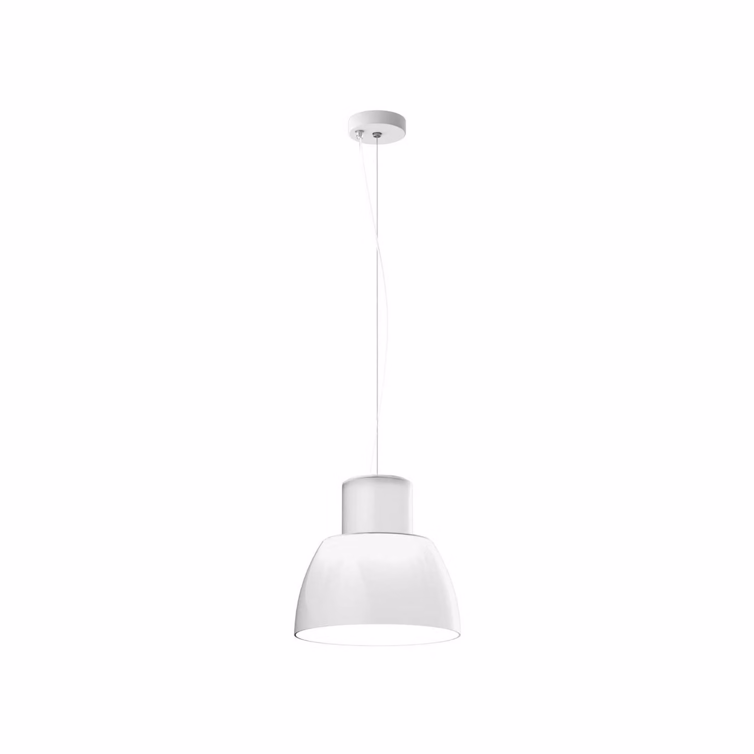Nemo Lampada a sospensione in vetro Lorosae, dimmerabile, Bianco / Opale, Soggiorno / Sala da pranzo, Vetro, Lampada a sospensione