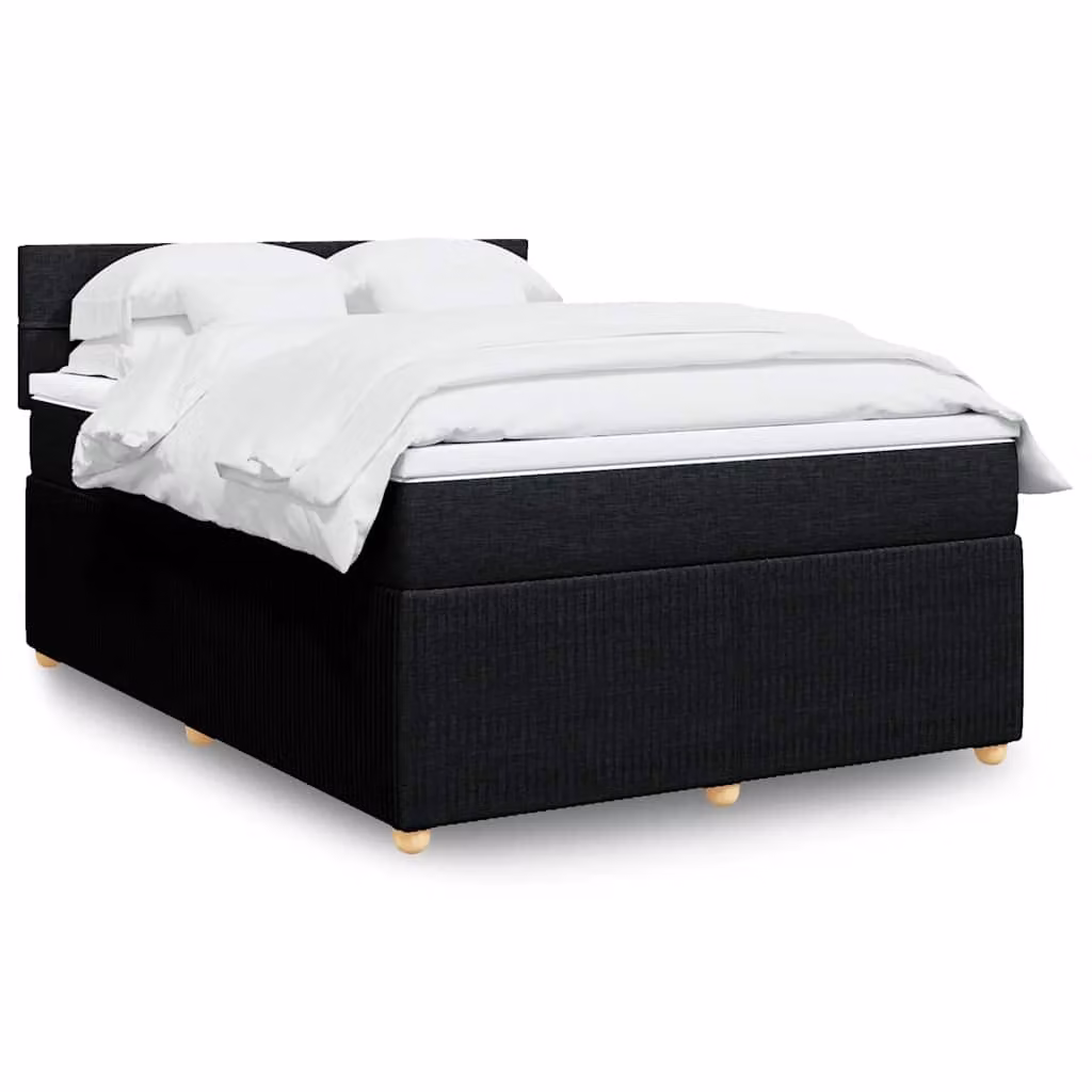 Letto Ibrido vidaXL con Materasso a Molle Insacchettate Nero e Bianco L/P/H: 140 x 200 cm
