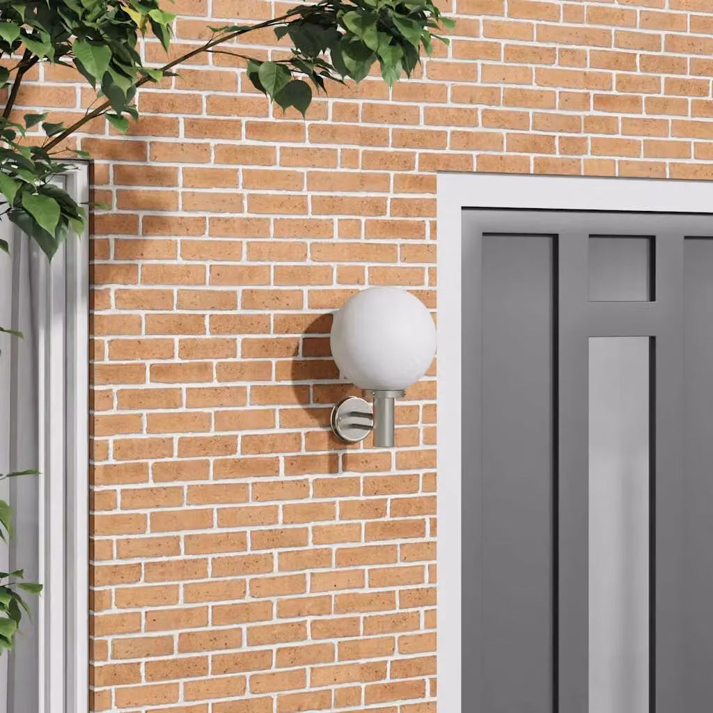 vidaXL Lampada da Parete Esterna Argento L: 28 cm, P: 25 cm, H: 38 cm