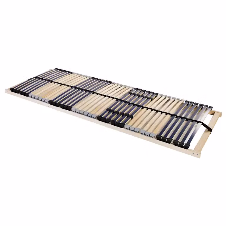 vidaXL Base a doghe Marrone 70 x 190 cm Legno massello di faggio