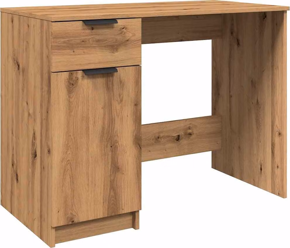 Scrivania Rovere Artigianale 100x50x75 cm in Legno Multistrato