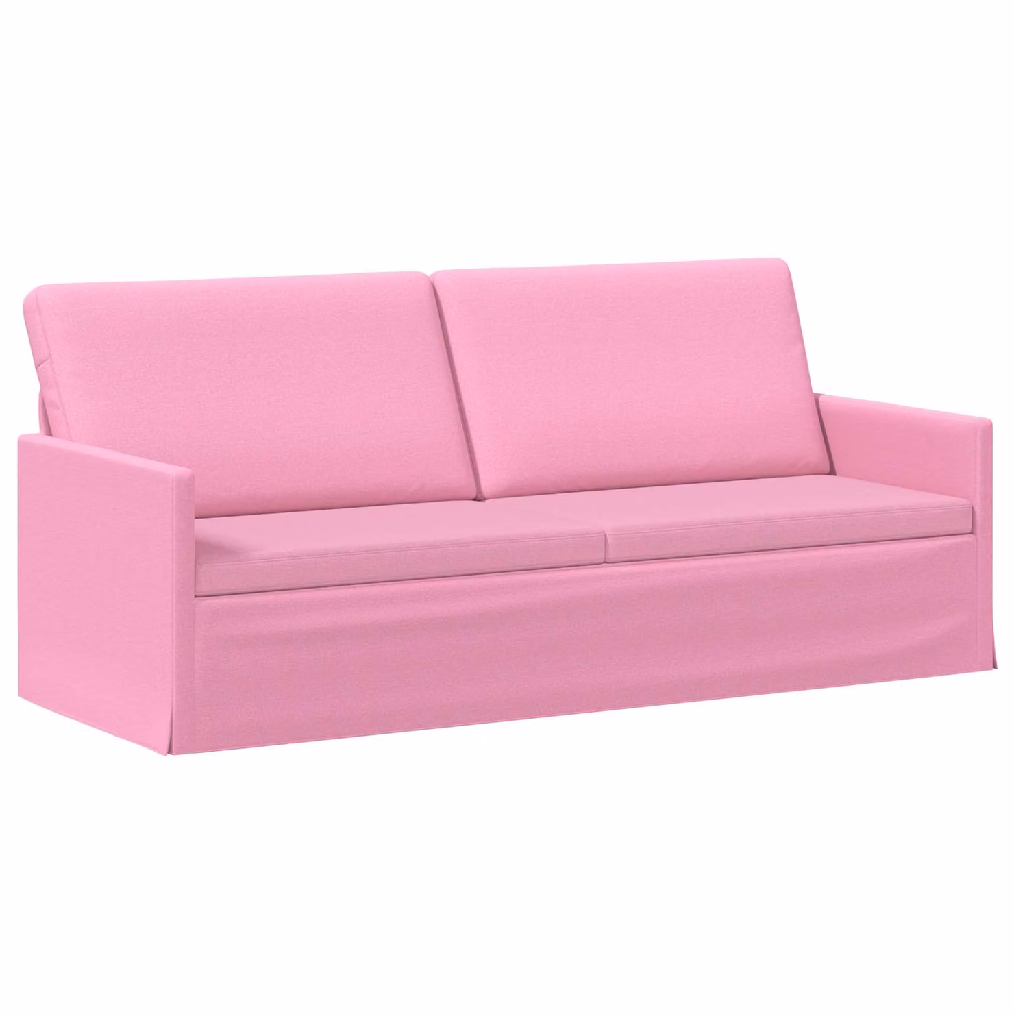 vidaXL Divano a 3 posti moderno in tessuto rosa con struttura in metallo L: 190 cm, P: 81 cm, H: 82 cm
