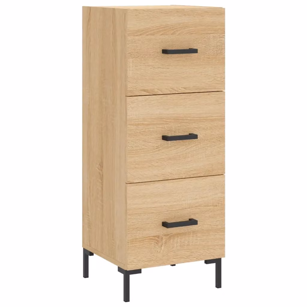 Credenza Buffet Design Mania in Legno Rovere e Metallo per Cucina e Sala da Pranzo, Marrone, L: 34,5 cm, P: 34 cm, H: 90 cm – 2