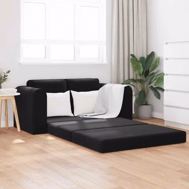 Divano letto Nero 148 x 71 x 83 cm Velluto 4106688