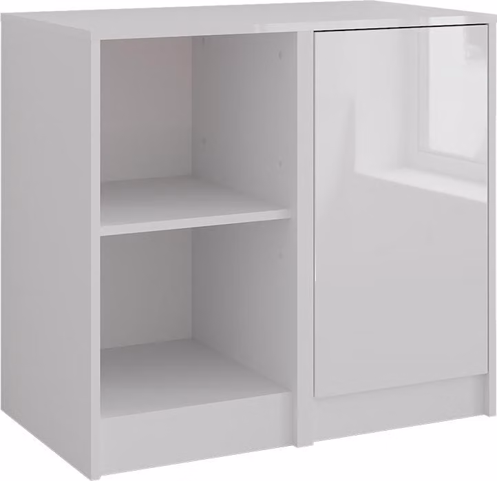 Credenza Vicco Sherry Bianco/bianco lucido 80.2 x 76 cm 2 parti, Model 57720