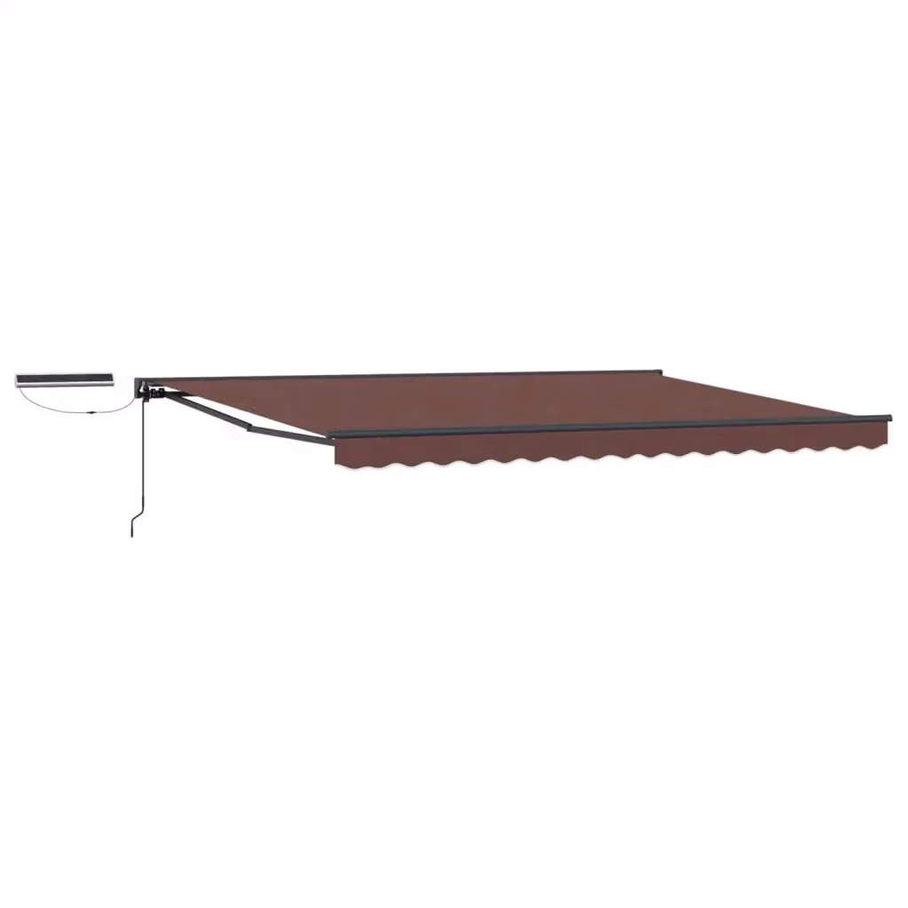 Tettuccio elettrico retrattile Videx in alluminio e poliestere marrone e antracite L/P: 5 x 3,5 m – 2
