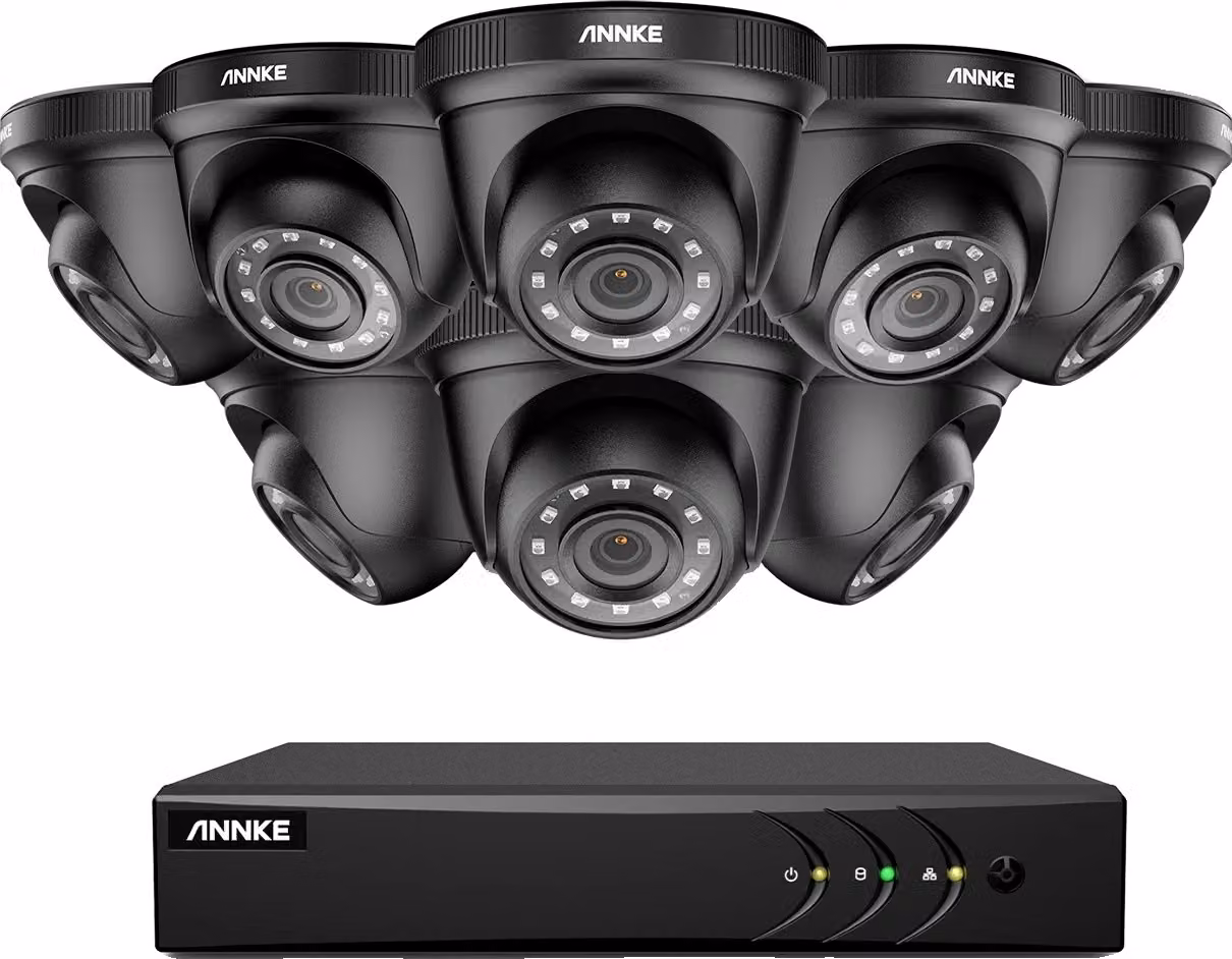 Sistema di videosorveglianza, risoluzione 2MP, supporto per 8 telecamere, 8pcs telecamere, 1t