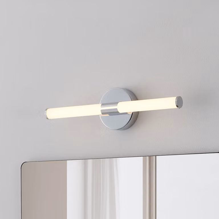 EGLO Applique da parete Ramola, Cromo / Argento, Bagno, Metallo, Moderno, Applique