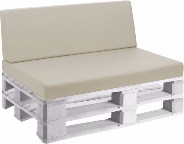 Cuscini per Pallet 120x80 cm Seduta e Schienale in Similpelle Mariotti Reforma Beige