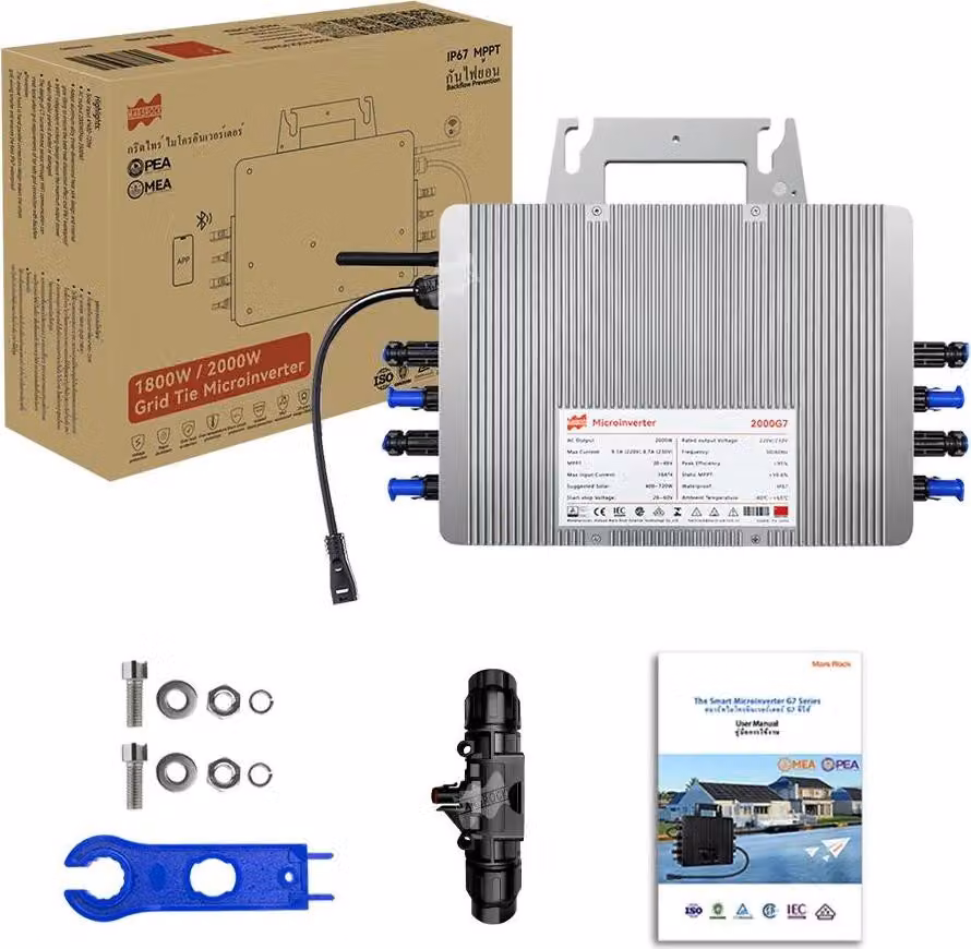 Inverter solare, uscita 2500W AC, impermeabile IP67, inverter 2000W, 26-60V