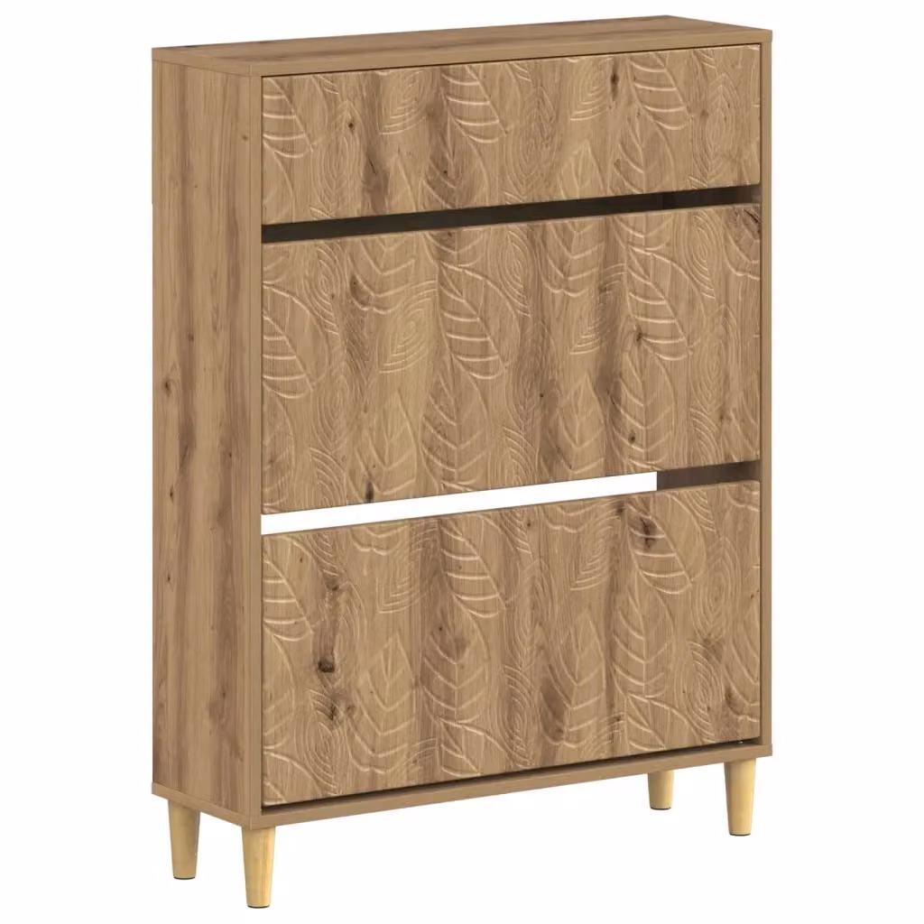 Mobile porta scarpe moderno vidaXL in legno marrone L/P/H: 78 x 24 x 103 cm – 2