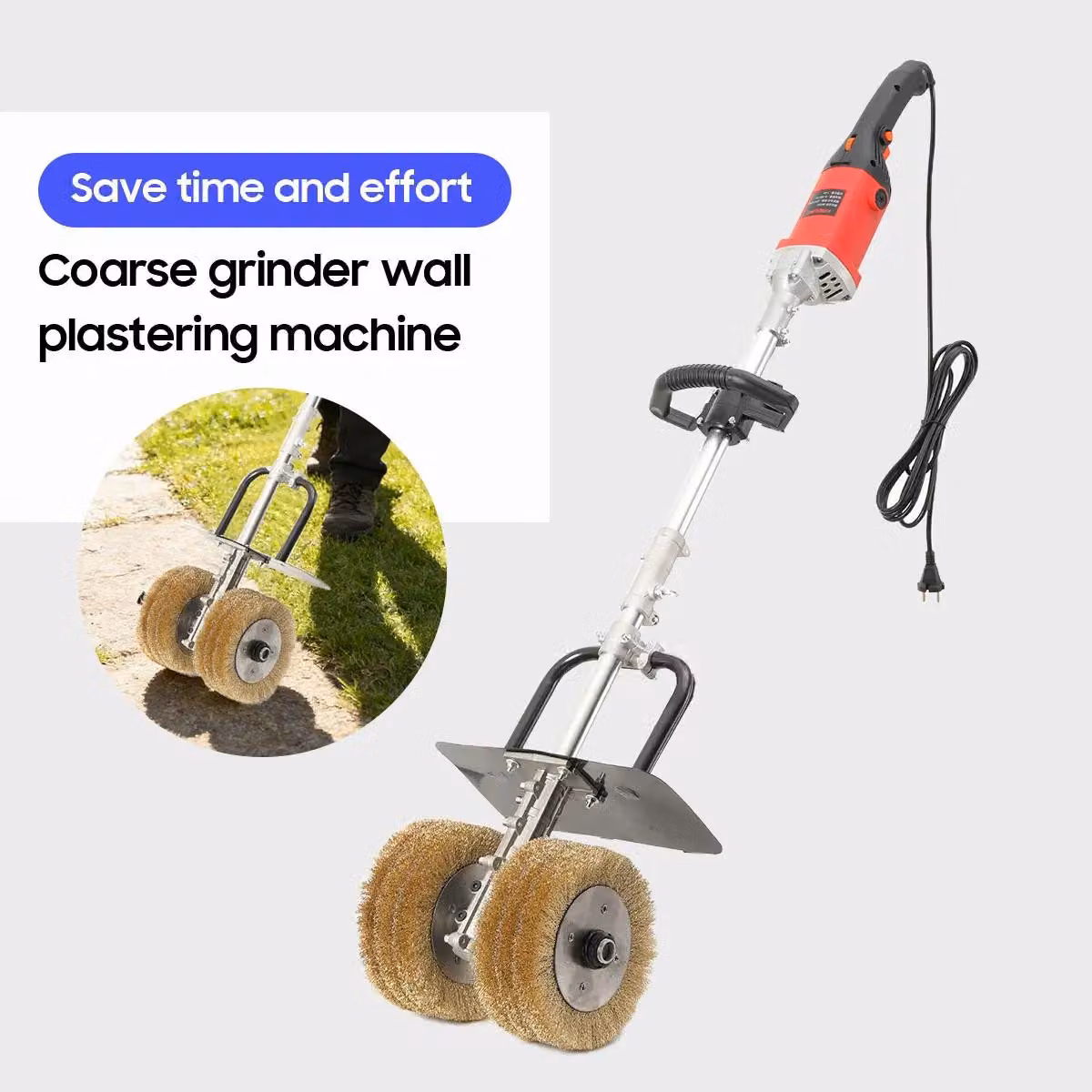 Rimozione elettrica della ruggine - Levigatrice a rulli manuale - 6 velocità - Regolabile - Potente - Multifunzionale - Lucidatura del pavimento - Ristrutturazione delle pareti