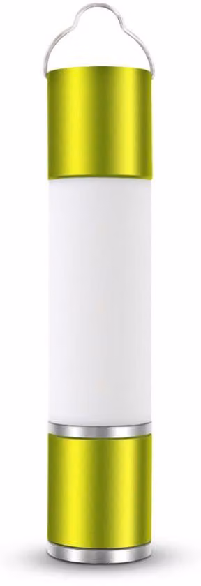 Torcia LED da campeggio, portatile, ricaricabile tramite USB, verde, da appendere