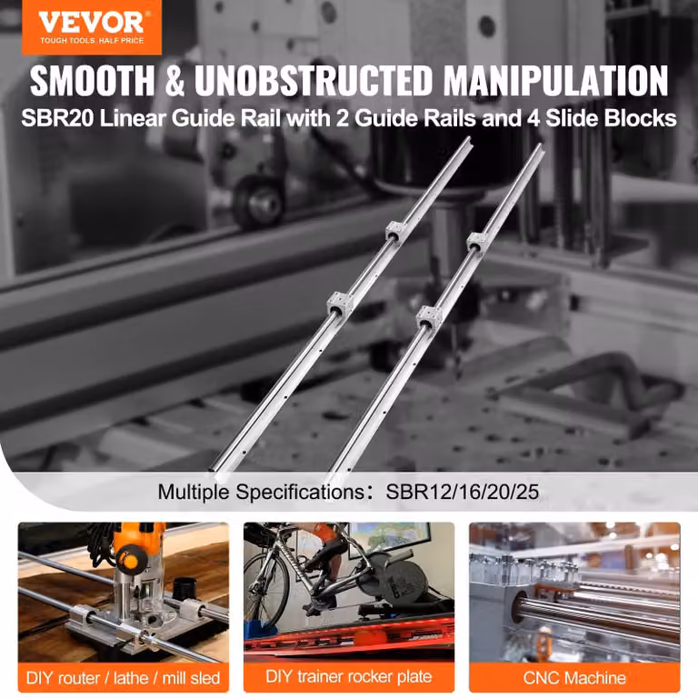 Guide lineari - Movimento fluido per sistemi di avvolgimento fai-da-te - Modello SBR20
