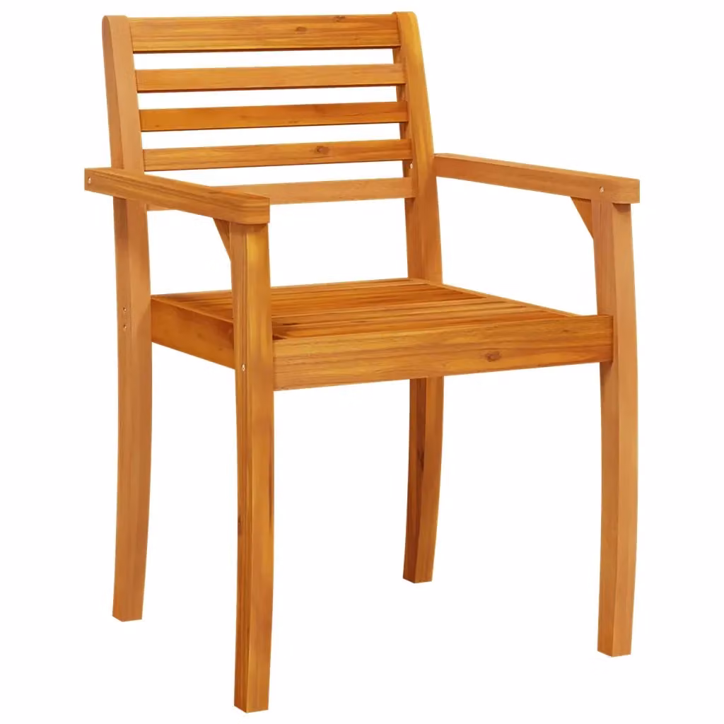 Set di 2 sedie da giardino vidaXL in legno di acacia marrone con braccioli, L/P/H: 59 x 55 x 85 cm – 2