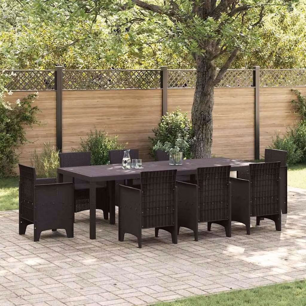Tavolo da Giardino Marrone 250 x 100 x 73 cm polyrattan