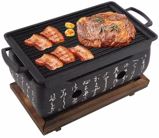 Mini-griglia hibachi – ideale per campeggio e giardino – perfetta per serate romantiche all'aperto