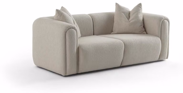 Elegante Weiße Polstercouch Designer Wohnzimmer Textil 3-er Sofa