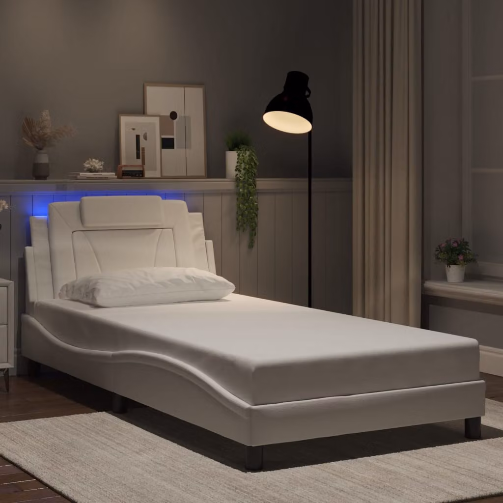 Giroletto Viana vidaXL Bianco con LED e porta USB, L/P/H: 100 x 200 cm – 1