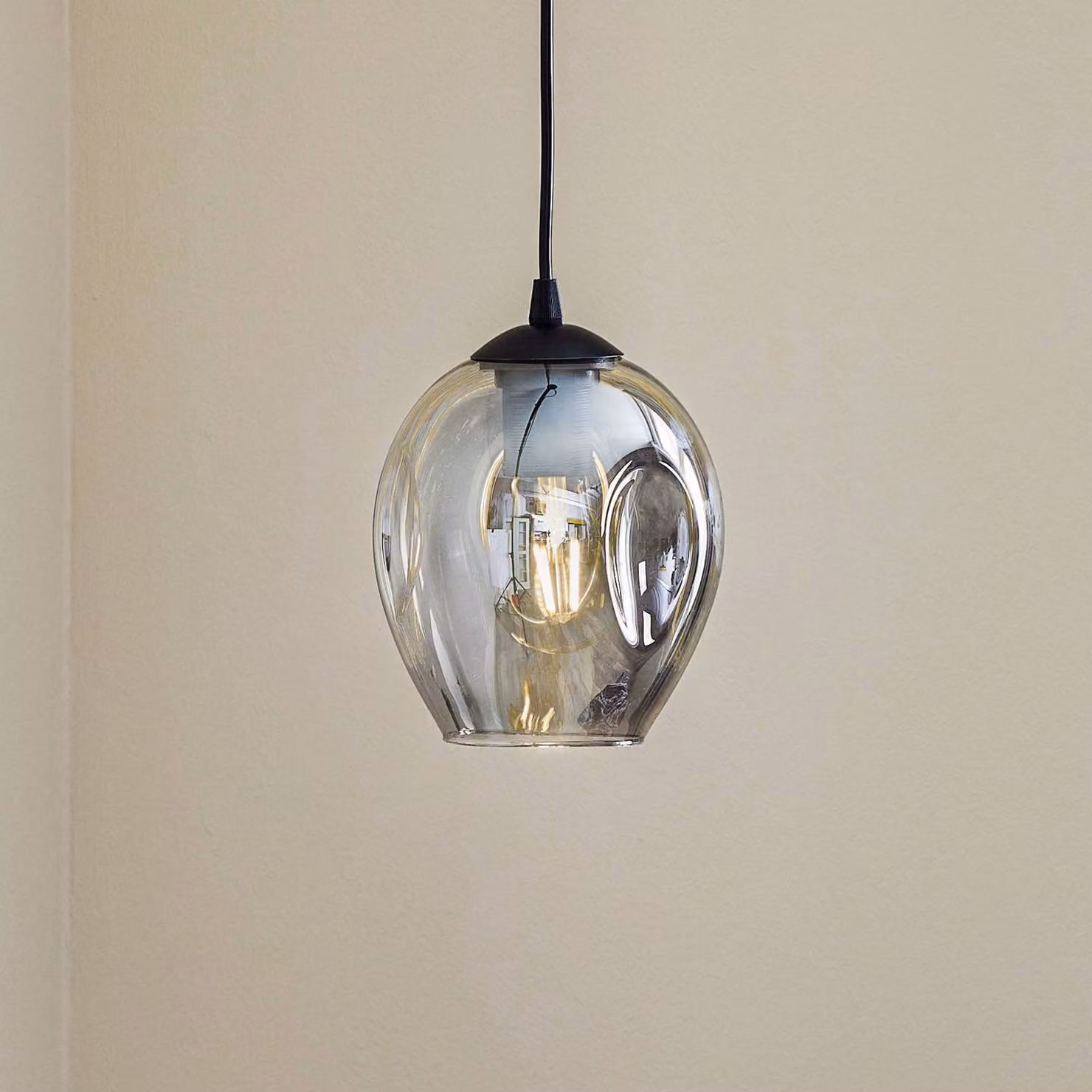 Lampada a sospensione in vetro Starla EMIBIG LIGHTING, dimmerabile, Nero, Soggiorno / Sala da pranzo, Vetro, Moderno, Lampada a sospensione