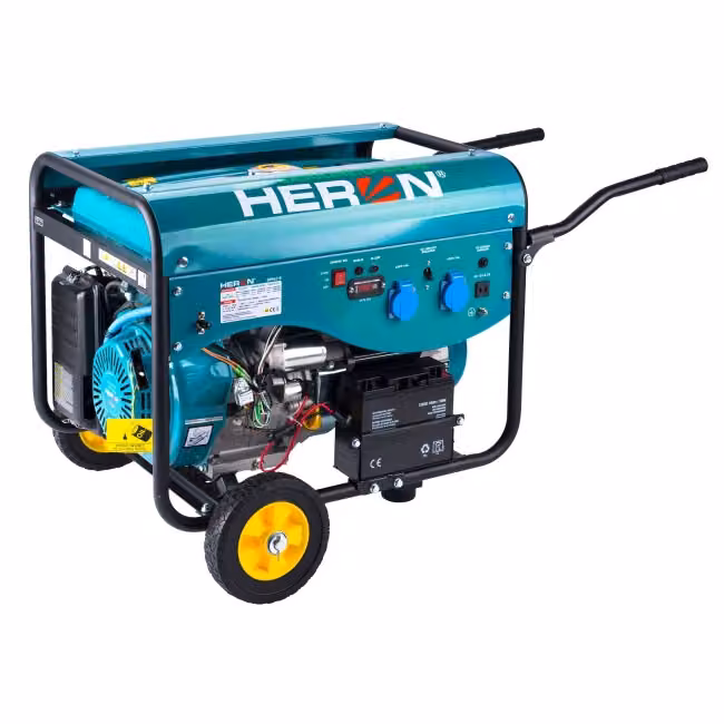 HERON 8896318 Generatore a benzina e gas (GPL/GN) 13 CV/5,5 kW, avviamento elettrico