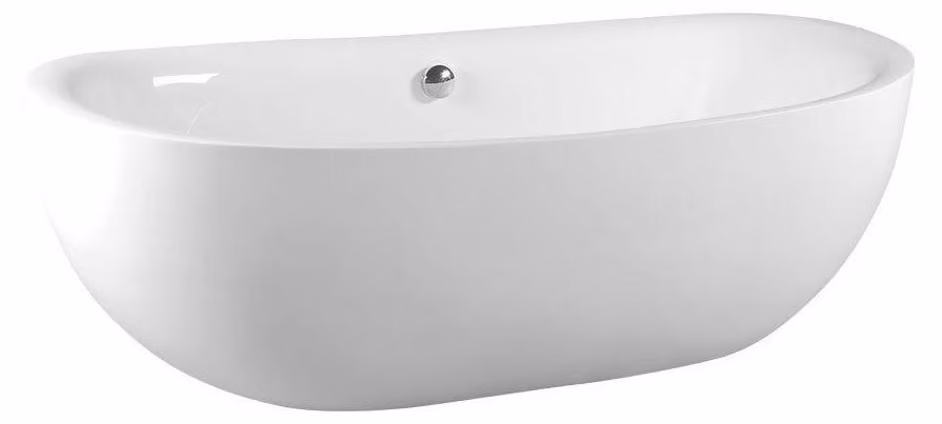ZASU vasca da bagno autoportante 180x81x58, bianco
