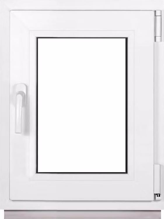 Finestra Framex per cantina Finestra in plastica Bianca Larghezza x altezza 60 x 75 cm (600 x 750 mm) 3 pieghe (32 mm) anta e ribalta DIN Destra - Premium