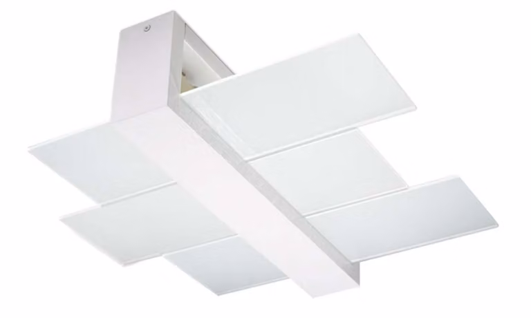 Lampada da soffitto FENIKS 2 bianco 2xE27 15W legno/vetro 12x43x43cm Sollux Lighting