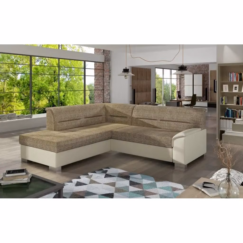 Divano angolare convertibile TROMSO MEUBLORAMA beige con funzione letto e angolo sinistro L/P/H: 247 x 141 x 83 cm – 2