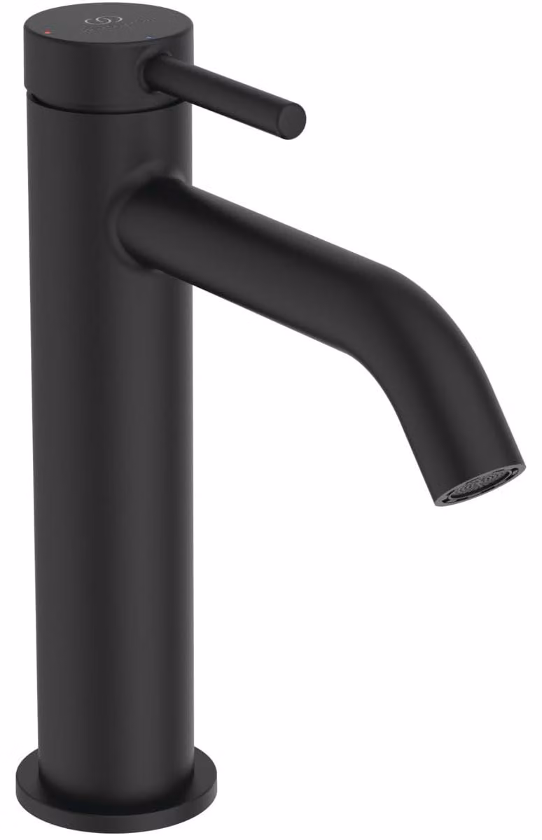 Miscelatore monocomando per lavabo, con un'altezza di 13,6 cm, finitura nero opaco, portata di 3,8 litri/minuto