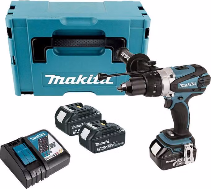Makita DDF458RF3J Avvitatore a batteria a 2 velocità 18V, 3x3.0Ah