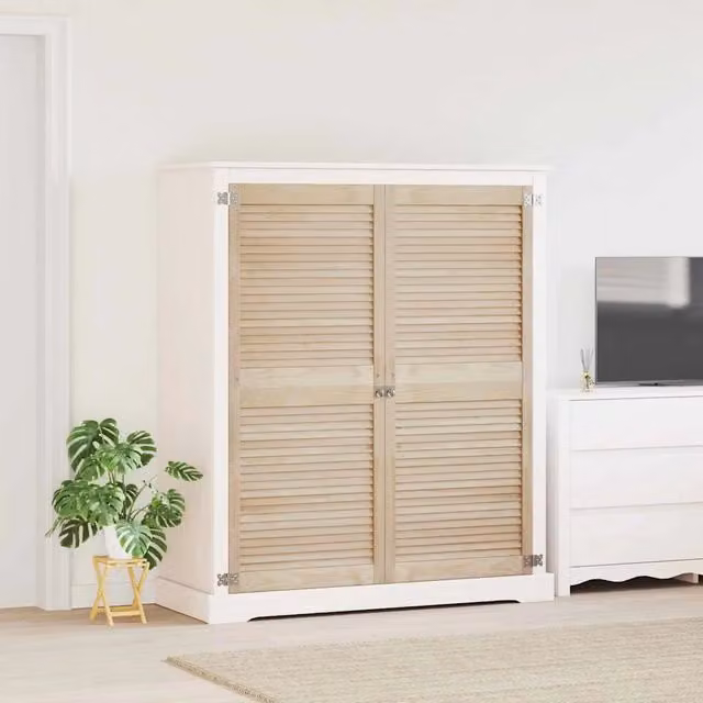 Set di 2 ante per armadio vidaXL in legno di pino naturale, H 140,5 x L 59,5 cm