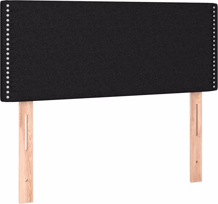 Testiera Nera 100x5x78/88 cm in Tessuto