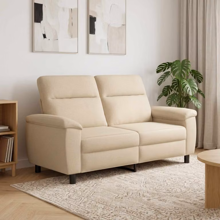 vidaXL Divano Moderno in Tessuto Beige L: 178 cm, P: 90 cm, H: 95 cm