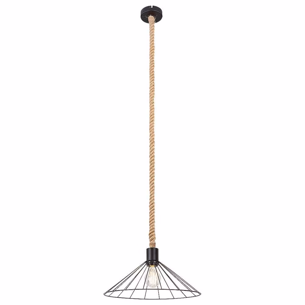 Rabalux 5271 Lampada a sospensione 1 spot Daryl, E27, nero, rotonda, industriale, ø350mm