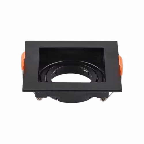 Portafaretto LED da Incasso Quadrato GU10 Colore Nero