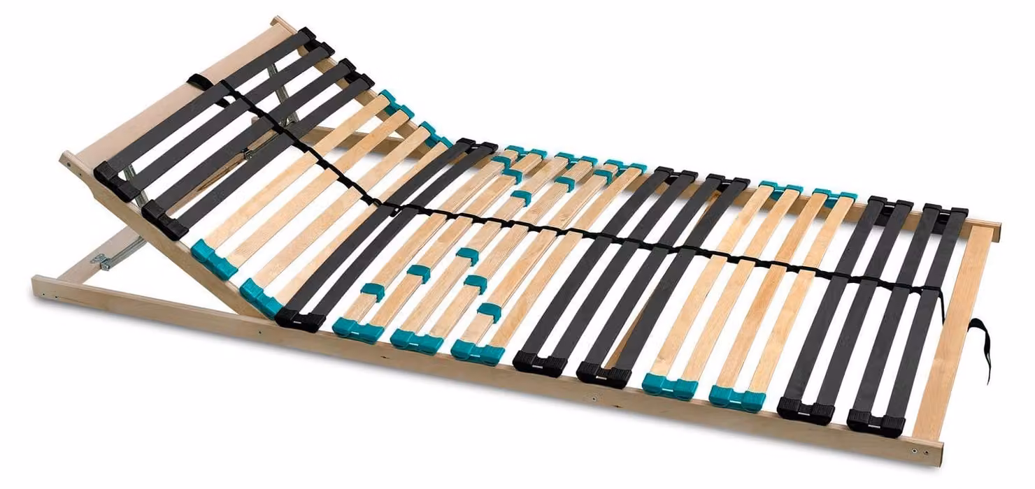 Rete a doghe Coemo a 7 zone DRÖMSON 140x200 cm, 28 doghe, testiera regolabile, da montare autonomamente