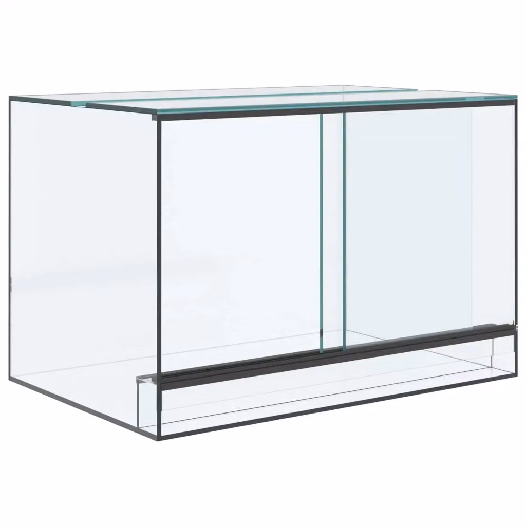 Terrario con archiviazione trasparente vidaXL in vetro bianco L: 60 cm, P: 40 cm, H: 40 cm – 2
