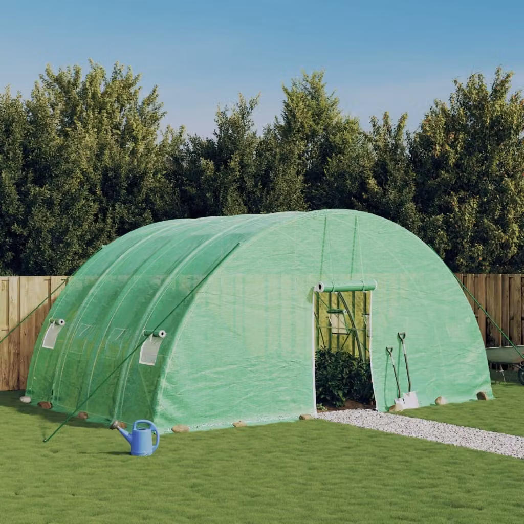 The Living Store Serra con struttura in acciaio Verde 24 m² 6x4x2,85 m
